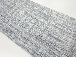 抽象格子模様織出し全通袋帯